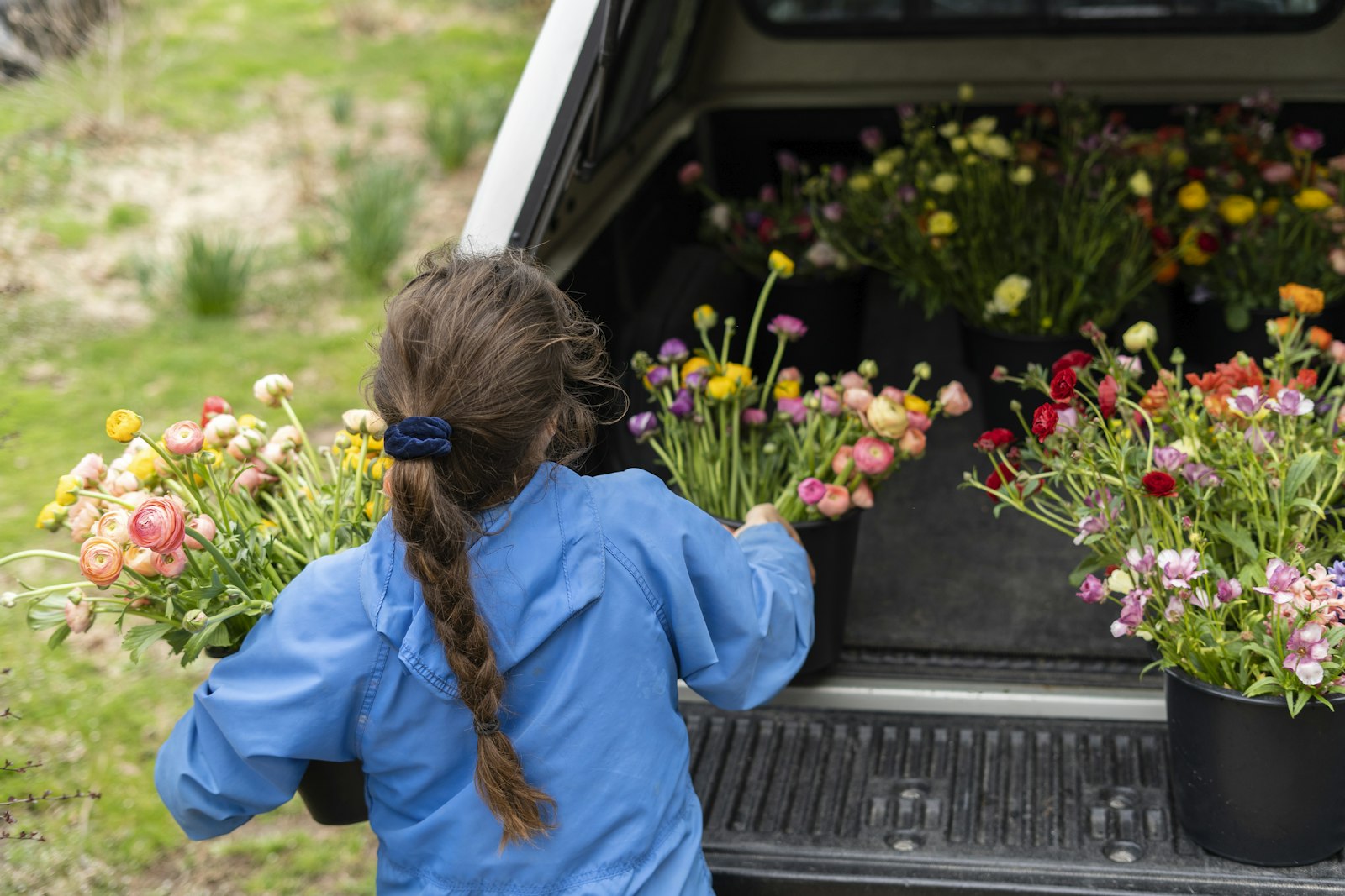 Florist arranging blooms